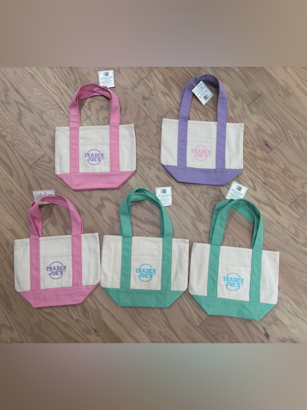 TRADER JOES PASTEL TOTE PICK 1